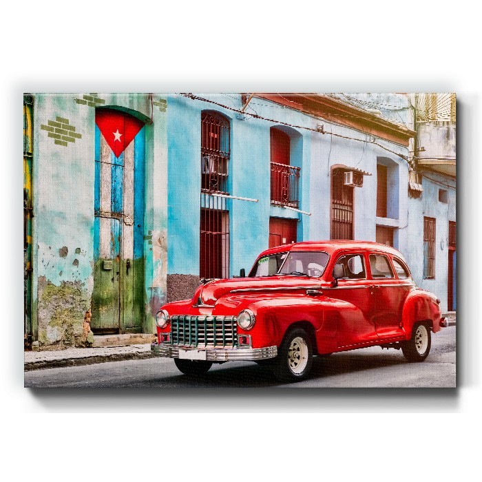 Πίνακας σε καμβά – Κλασικό κόκκινο αυτοκίνητο