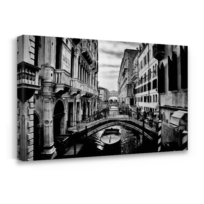 Πίνακας σε καμβά με τελάρο – Πανόραμα καναλιού στη Βενετία
