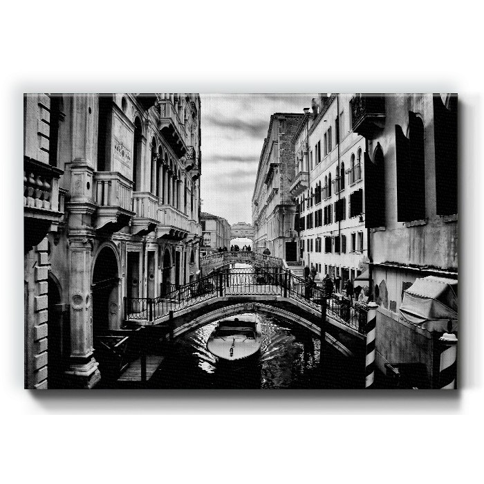 Πίνακας σε καμβά – Πανόραμα καναλιού στη Βενετία