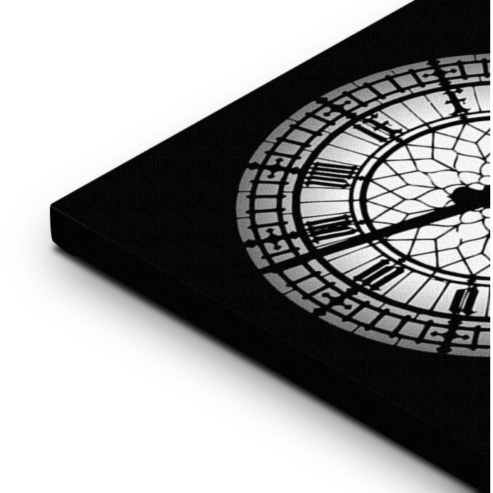 Έτοιμοι πίνακες με τελάρο και κορνίζα – Ασπρόμαυρο ρολόι Big Ben