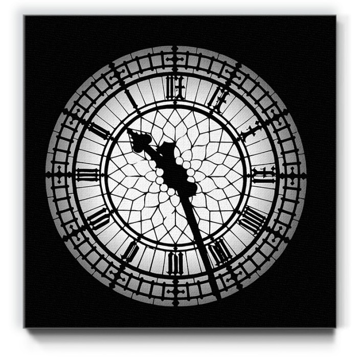 Πίνακας σε καμβά – Ασπρόμαυρο ρολόι Big Ben