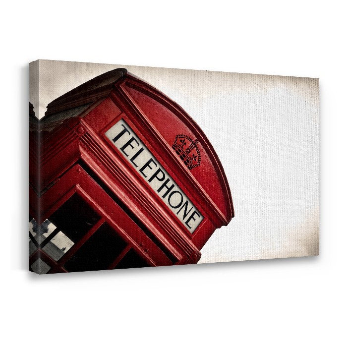 Πίνακας σε καμβά με τελάρο – Βρετανικό τηλεφωνικό κουτί
