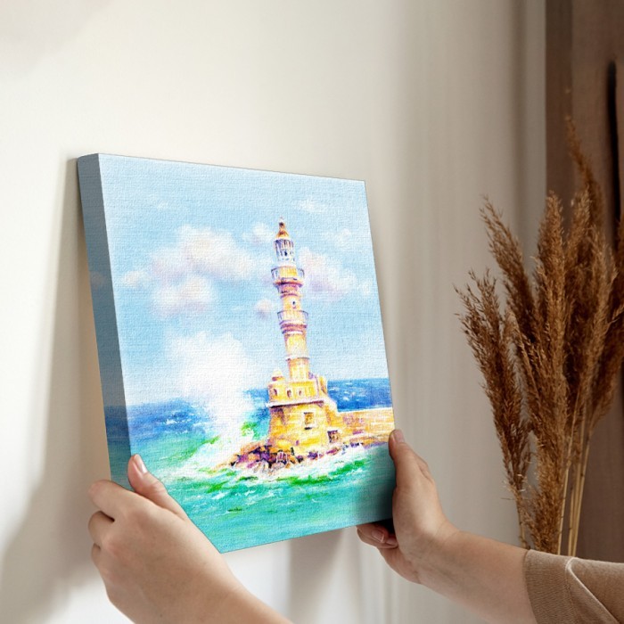 Πίνακας σε καμβά διακόσμηση τοίχου – Φάρος παλιό λιμάνι Χανιά