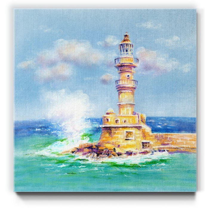 Πίνακας σε καμβά – Φάρος παλιό λιμάνι Χανιά