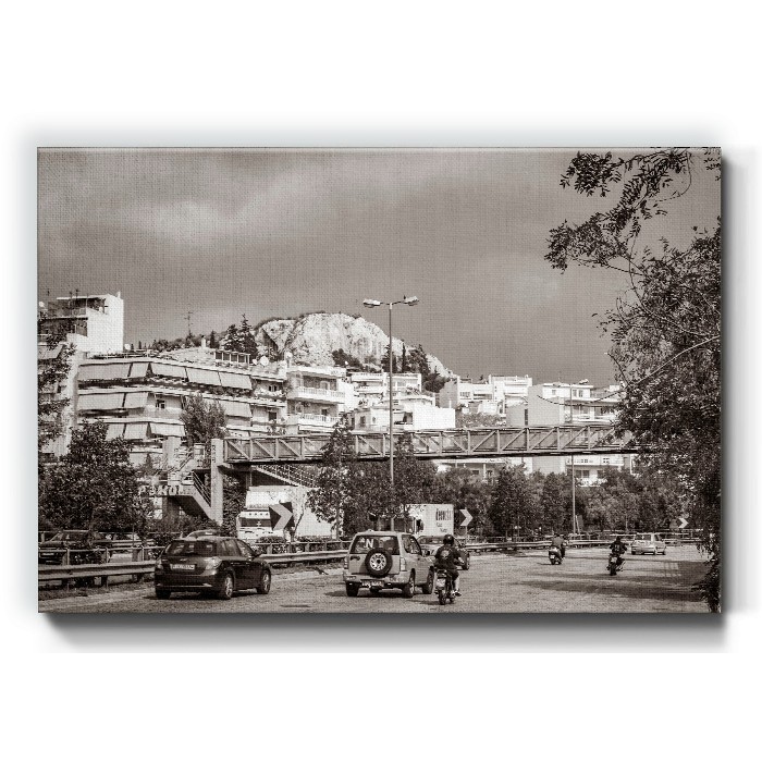 Πίνακας σε καμβά – Ασπρόμαυρη Αθήνα