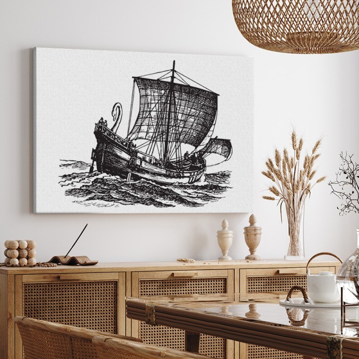 Πίνακας σε καμβά για το σαλόνι – Αρχαίο πλοίο