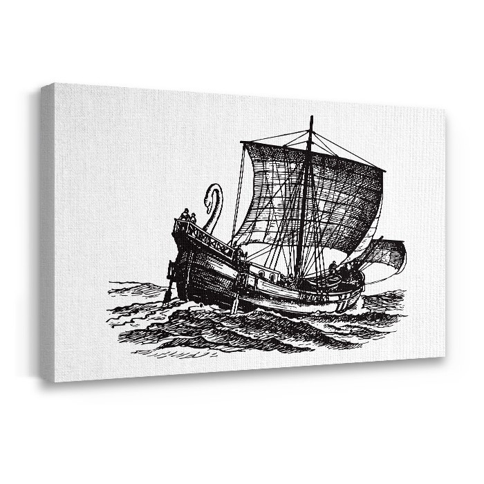 Πίνακας σε καμβά με τελάρο – Αρχαίο πλοίο