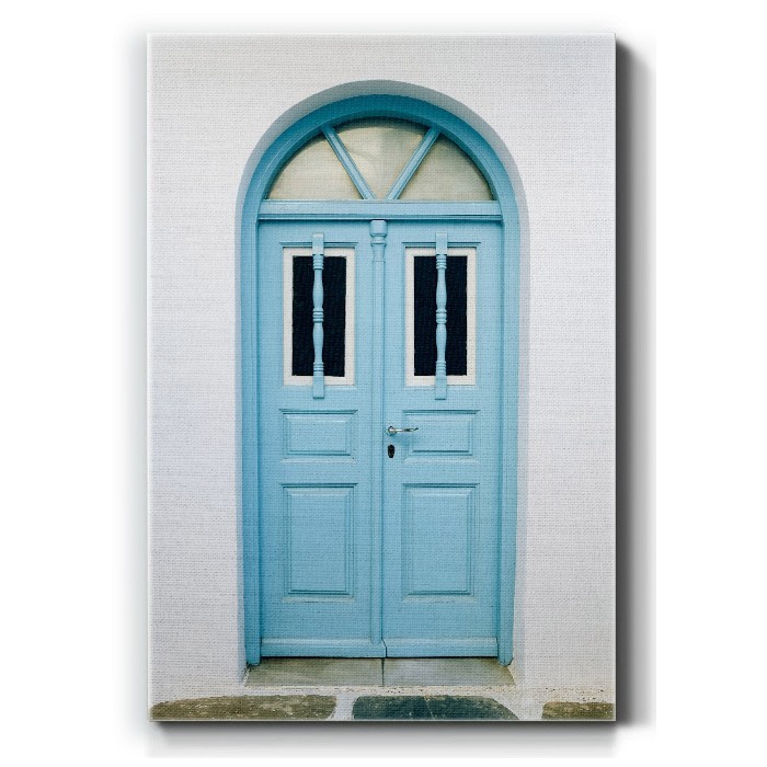 Πίνακας σε καμβά – Παλαιά μπλε ξύλινη πόρτα