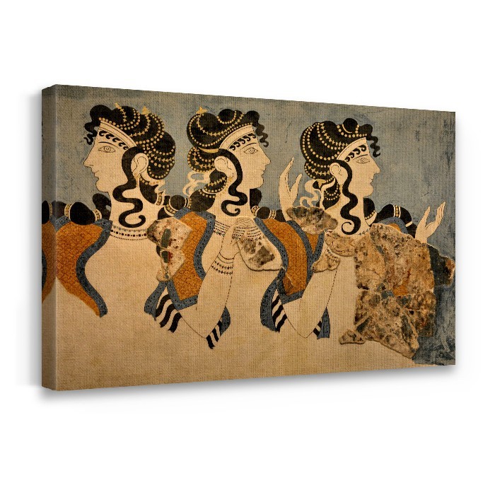 Πίνακας σε καμβά με τελάρο – Αρχαιοελληνική Τοιχογραφία