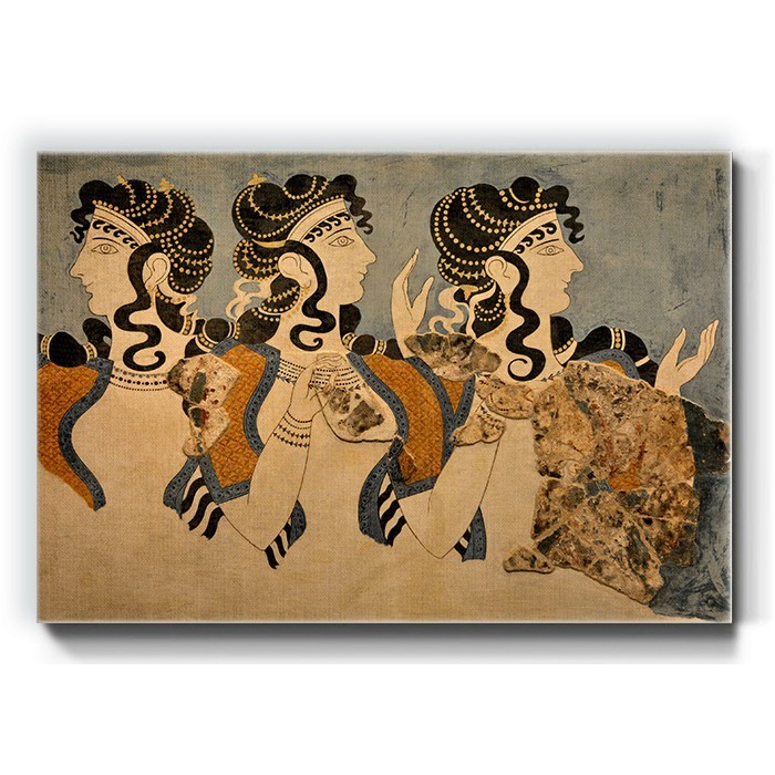 Πίνακας σε καμβά – Αρχαιοελληνική Τοιχογραφία