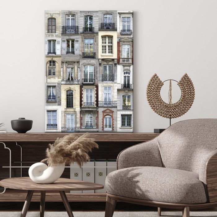 Πίνακας σε καμβά για το σαλόνι – Παράθυρα του Παρισιού