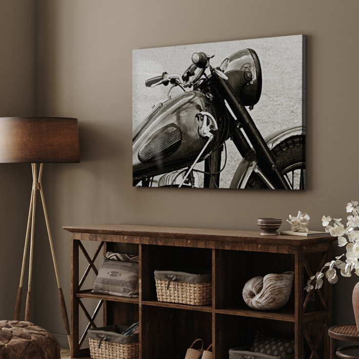 Πίνακας σε καμβά για το σαλόνι – Vintage μοτοσυκλέτα