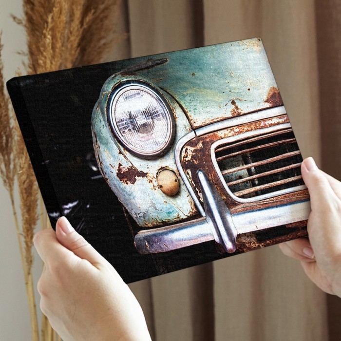 Πίνακας σε καμβά διακόσμηση τοίχου – Προβολέας vintage αυτοκινήτου
