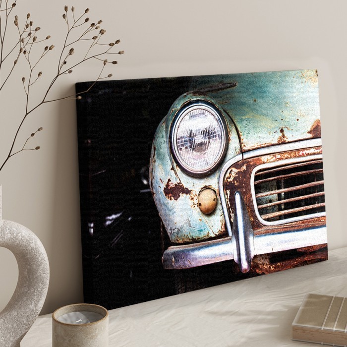 Πίνακας σε καμβά για το σαλόνι – Προβολέας vintage αυτοκινήτου