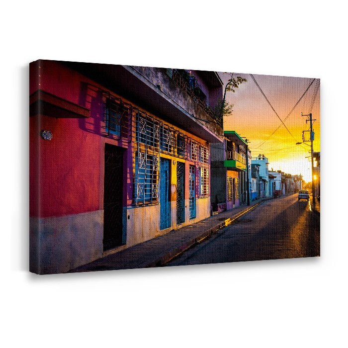 Πίνακας σε καμβά με τελάρο – Ηλιοβασίλεμα στην Κούβα