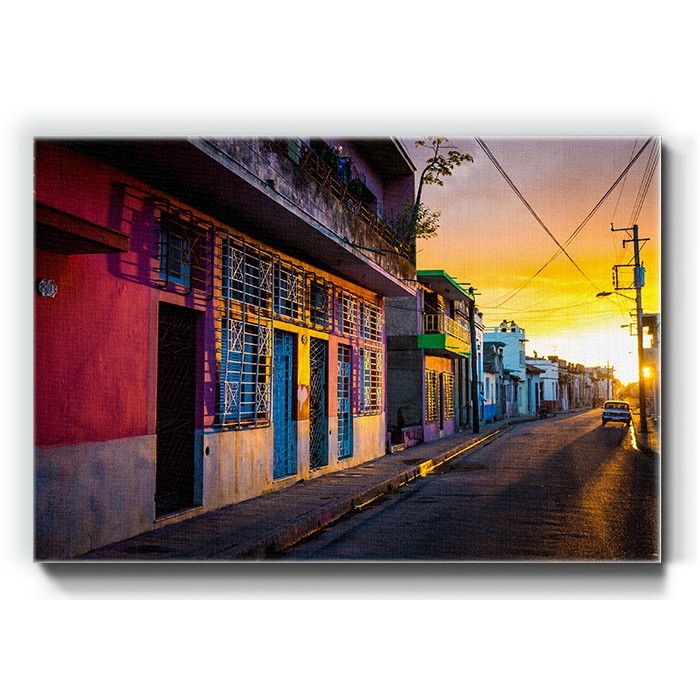 Πίνακας σε καμβά – Ηλιοβασίλεμα στην Κούβα