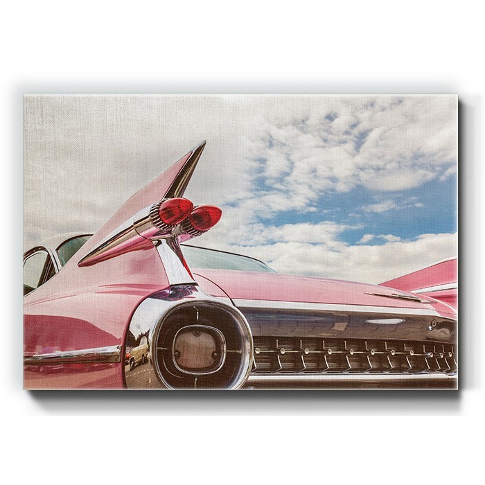 Πίνακας σε καμβά – Κλασικό ροζ αυτοκίνητο