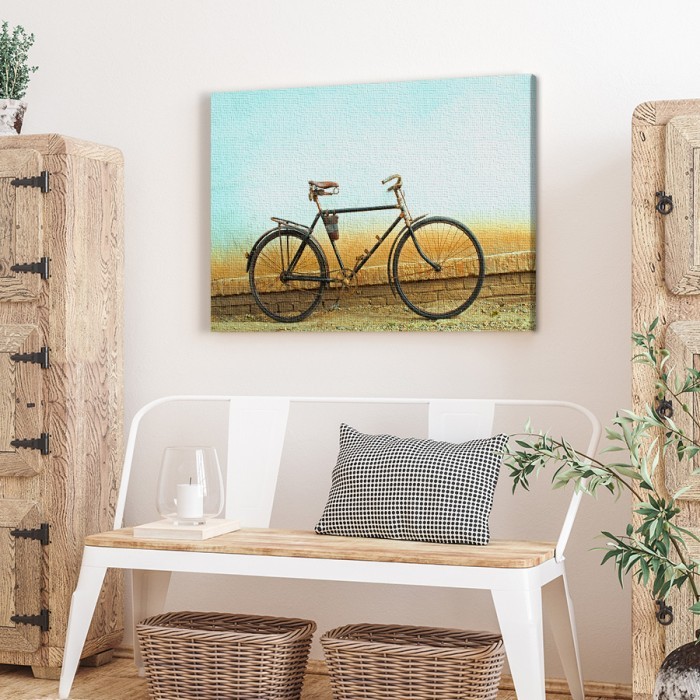 Πίνακας σε καμβά για το σαλόνι – Vintage ποδήλατο