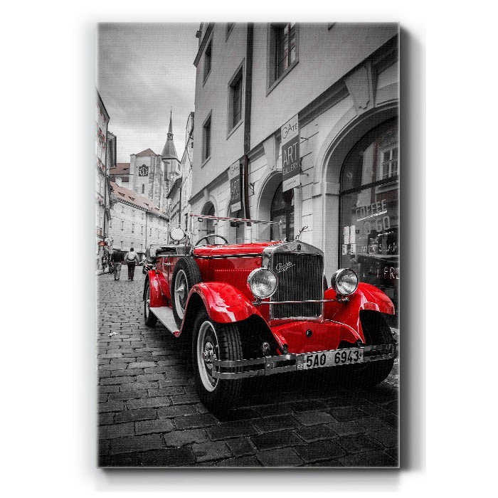 Πίνακας σε καμβά – Κόκκινο vintage αυτοκίνητο