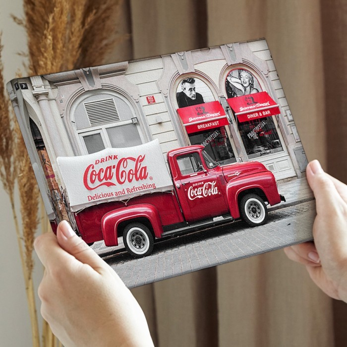 Πίνακας σε καμβά διακόσμηση τοίχου – Διαφημιστικό αυτοκίνητο της Coca Cola