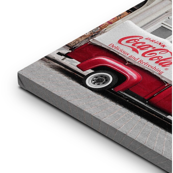 Έτοιμοι πίνακες με τελάρο και κορνίζα – Διαφημιστικό αυτοκίνητο της Coca Cola