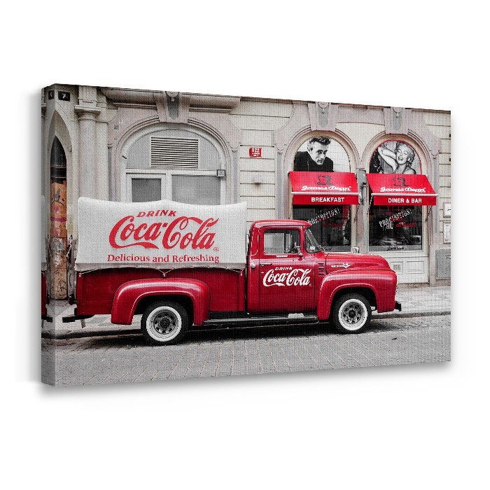Πίνακας σε καμβά με τελάρο – Διαφημιστικό αυτοκίνητο της Coca Cola