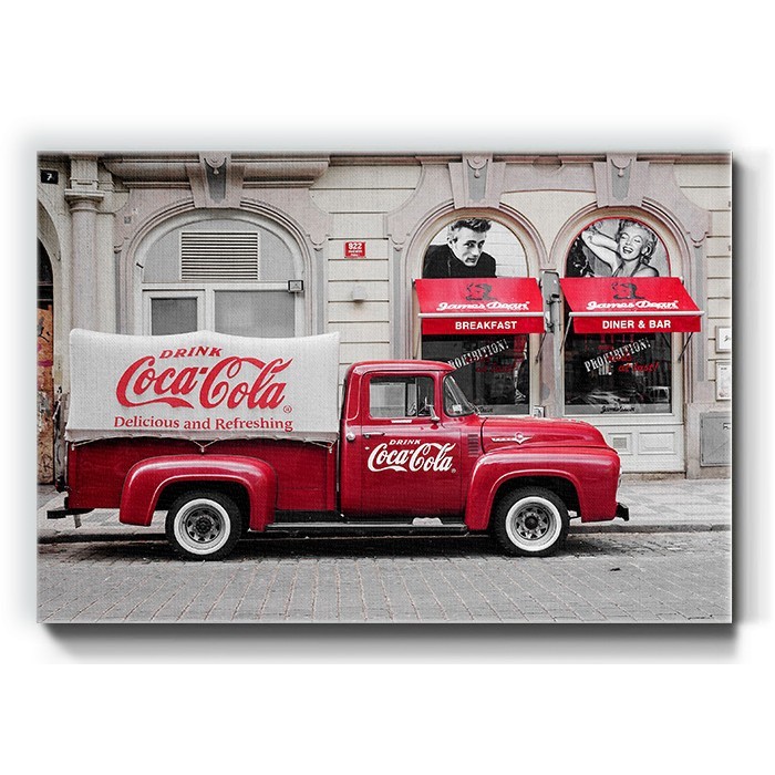 Πίνακας σε καμβά – Διαφημιστικό αυτοκίνητο της Coca Cola