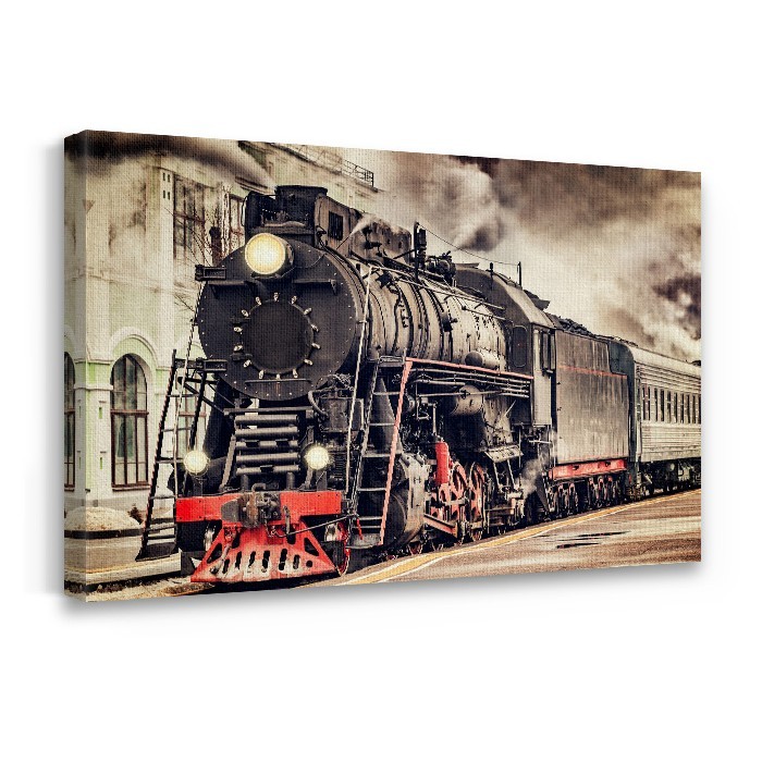 Πίνακας σε καμβά με τελάρο – Vintage τρένο