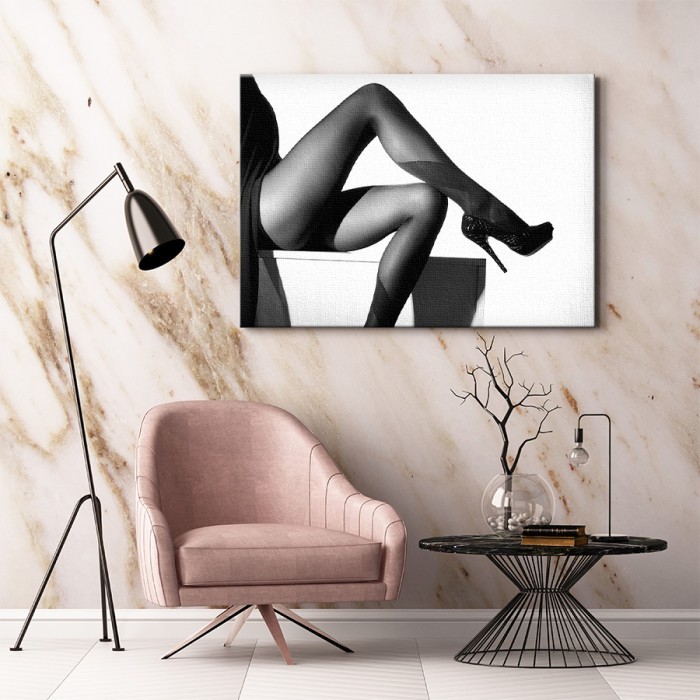 Πίνακας σε καμβά για το σαλόνι – Γυναικεία πόδια με τακούνια