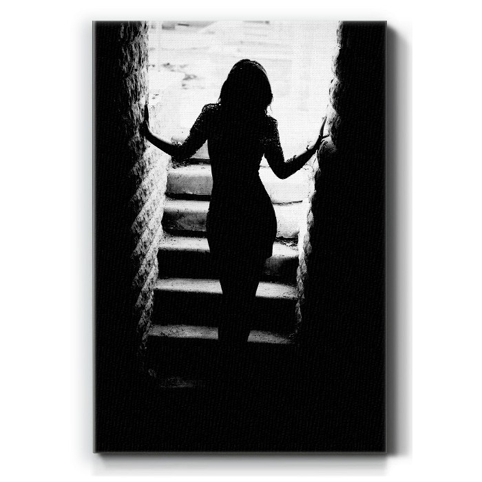 Πίνακας σε καμβά – Γυναίκα στις σκάλες