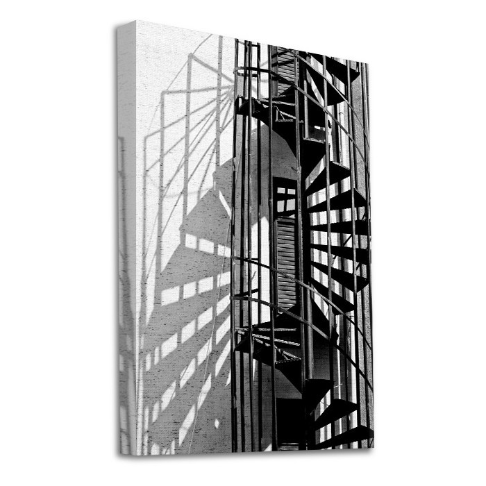 Πίνακας σε καμβά με τελάρο – Σιδερένια εξωτερική σκάλα