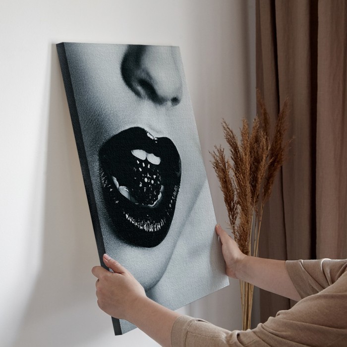 Πίνακας σε καμβά διακόσμηση τοίχου – Χείλη με κραγιόν