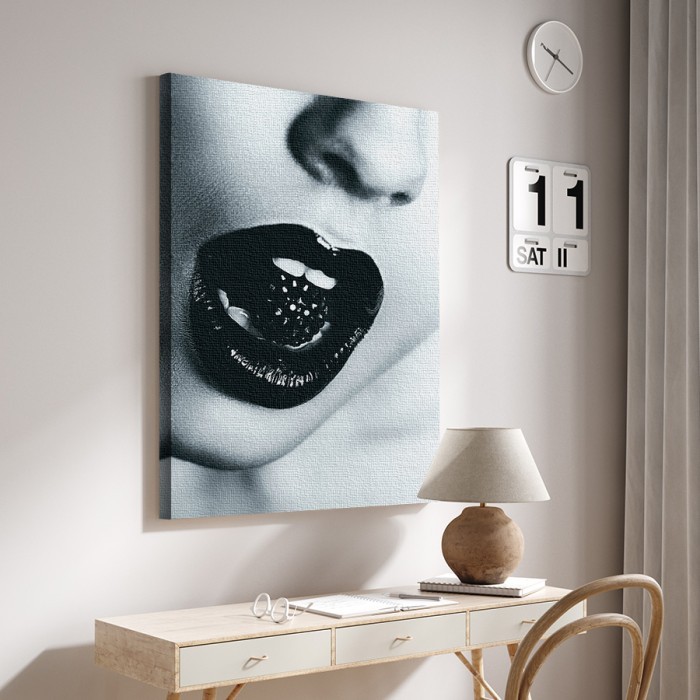 Πίνακας σε καμβά για το δωμάτιο – Χείλη με κραγιόν
