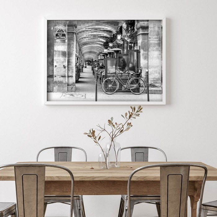 Πίνακας σε καμβά με κορνίζα – Bistrot cafe στο Παρίσι