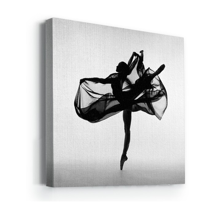 Πίνακας σε καμβά με τελάρο – Μπαλαρίνα με μαύρο φόρεμα