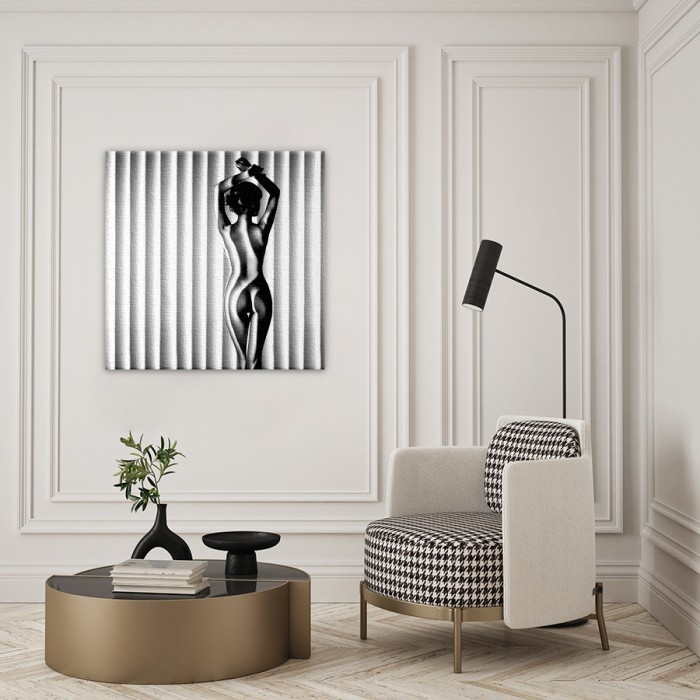 Πίνακας σε καμβά για το σαλόνι – Γυμνή φωτογράφιση μοντέλου