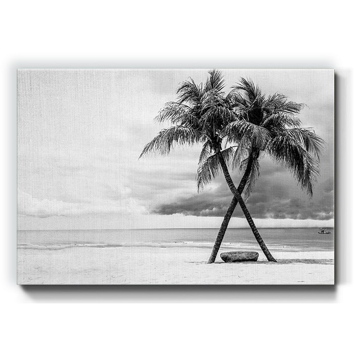 Πίνακας σε καμβά – Παραλία με φοίνικες
