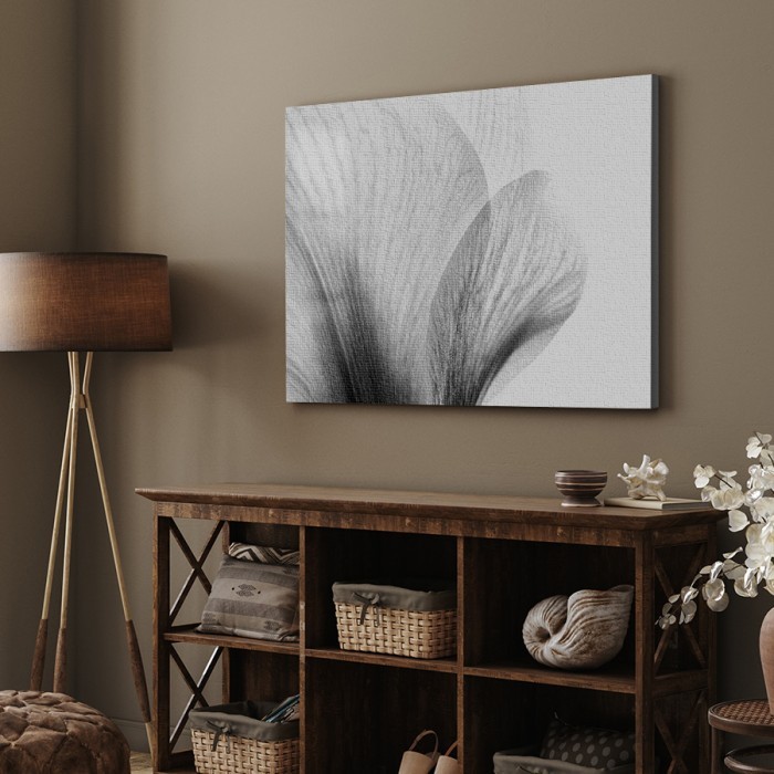Πίνακας σε καμβά για το σαλόνι – Κοντινή λήψη φύλλων λουλουδιού