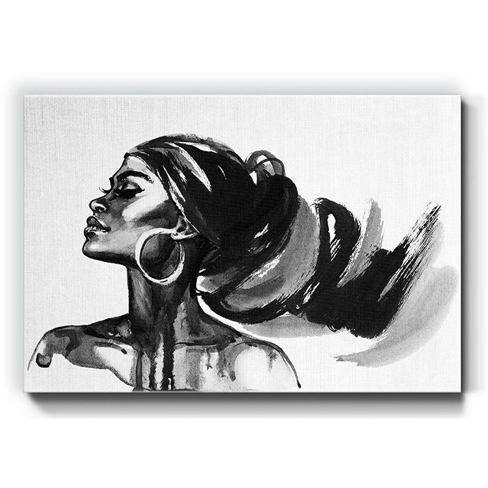 Πίνακας σε καμβά – Γυναικεία αφρικανική φιγούρα