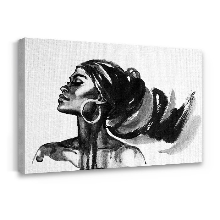 Πίνακας σε καμβά με τελάρο – Γυναικεία αφρικανική φιγούρα