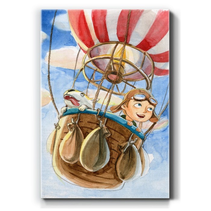 Πίνακας σε καμβά με Ταξίδι με αερόστατο