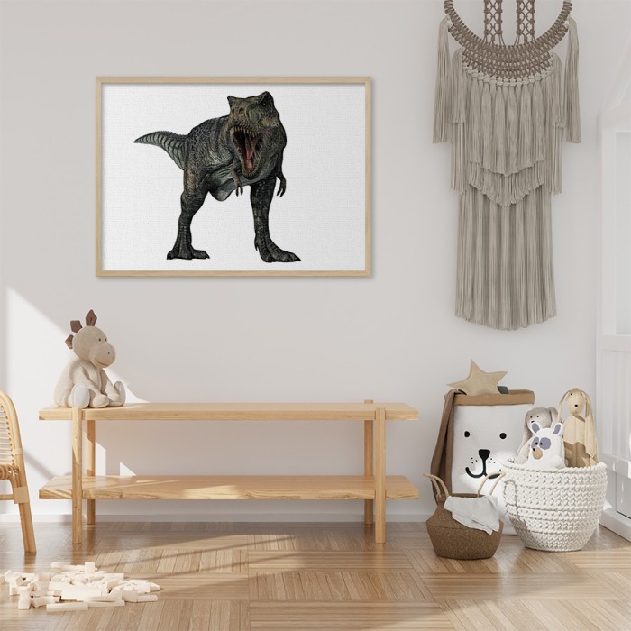 Τρισδιάστατος τυραννόσαυρος σε Πίνακα σε καμβά με κορνίζα 