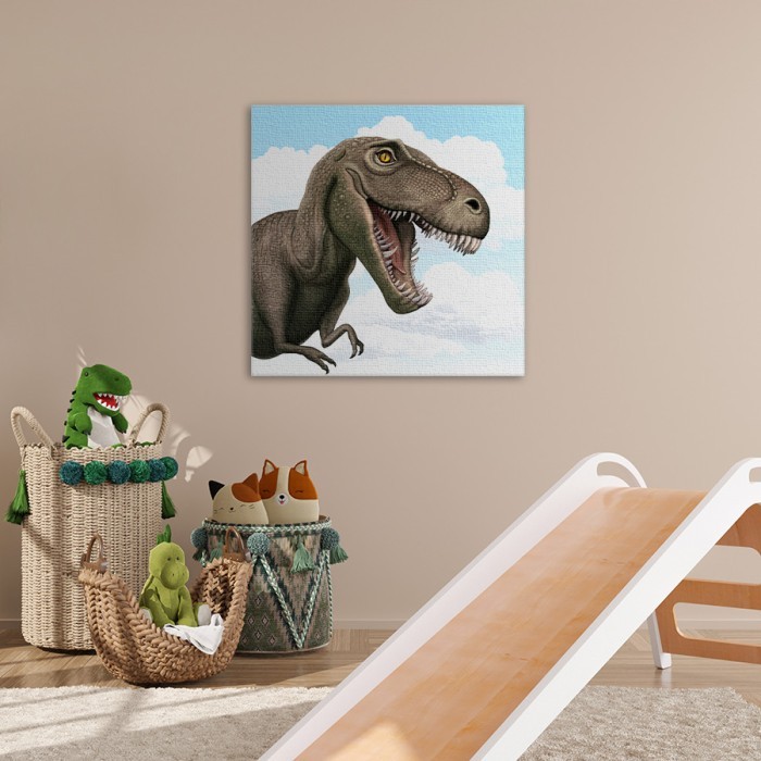 Κοντινό πλάνο τυραννόσαυρου σε Πίνακα σε καμβά για το σαλόνι