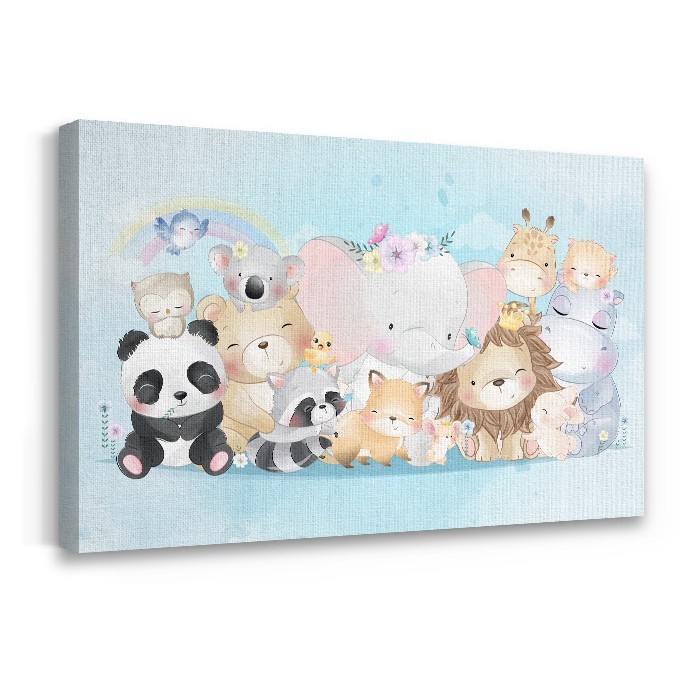 Χαριτωμένα ζώα σε Πίνακα σε καμβά με τελάρο
