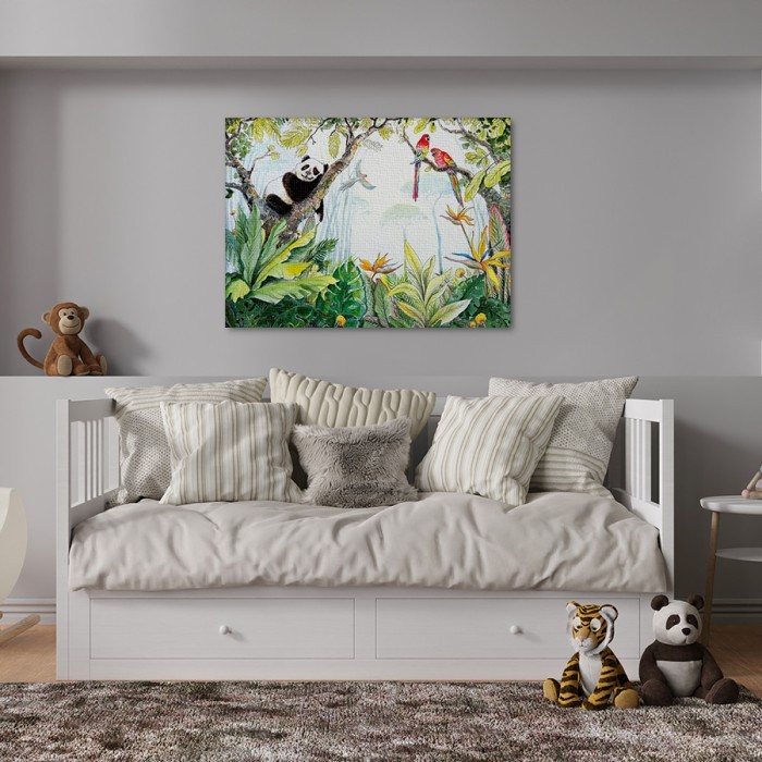 Πίνακας σε καμβά για το σαλόνι με Ζώα στο δάσος