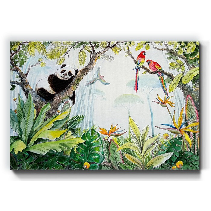 Πίνακας σε καμβά με Ζώα στο δάσος 