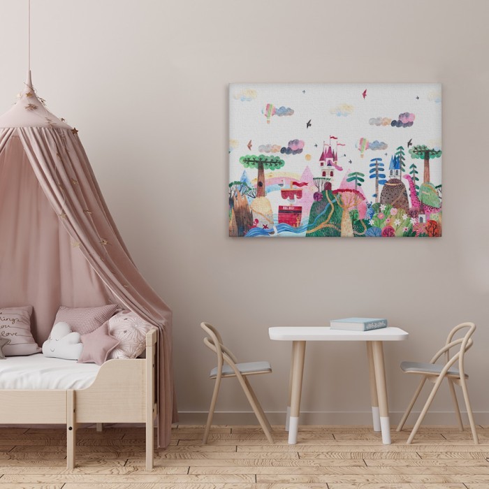 Πίνακας σε καμβά για το σαλόνι με Χαριτωμένο τοπίο