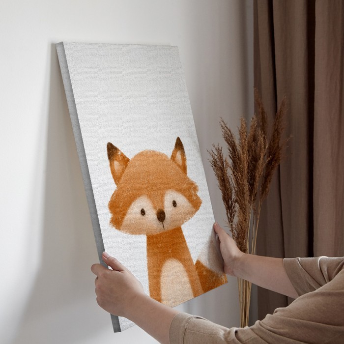 Χαριτωμένη αλεπού σε Πίνακα σε καμβά για την διακόσμηση τοίχου