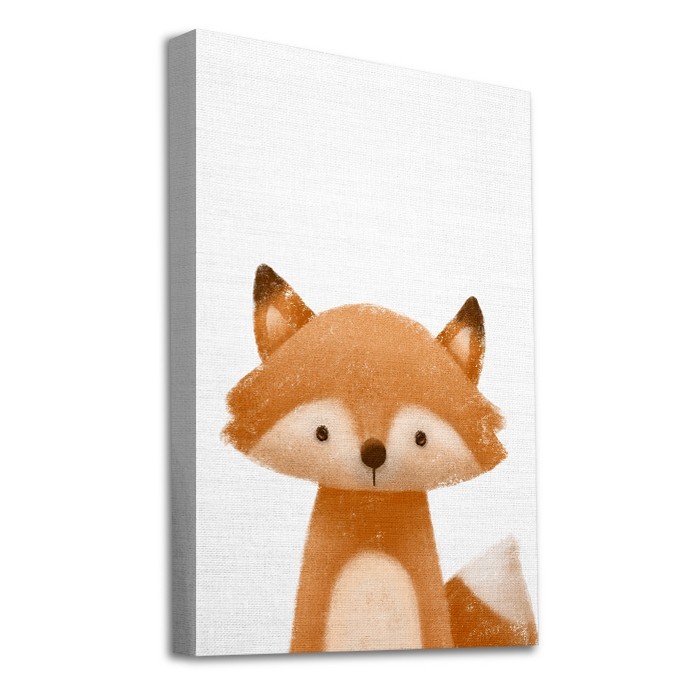 Χαριτωμένη αλεπού σε Πίνακα σε καμβά με τελάρο