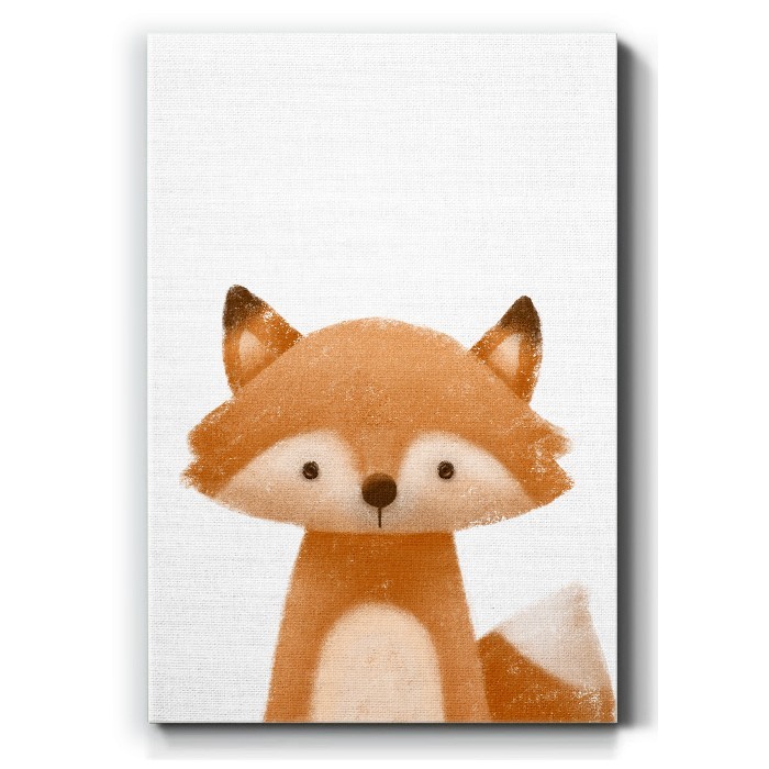 Χαριτωμένη αλεπού  σε Πίνακα σε καμβά 